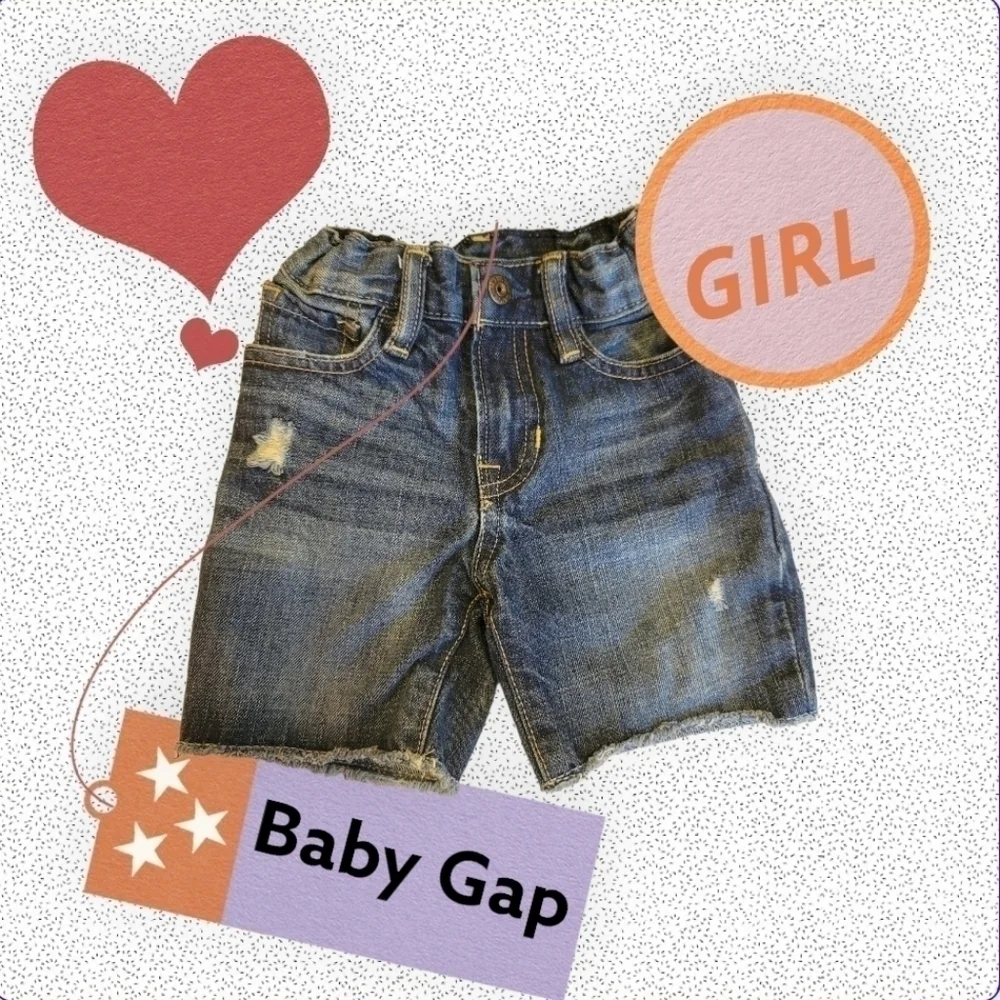 Baby Gap Jean Shorts Adjustable Waistband